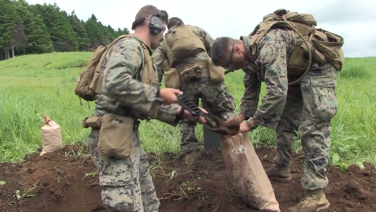 U.S. Marines Fire Mortars • Camp Fuji, Japan