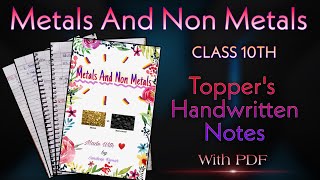 Class 10th Science CHAPTER 3 METALS AND NON METALS || Topper's Handwritten Notes || With PDF screenshot 5