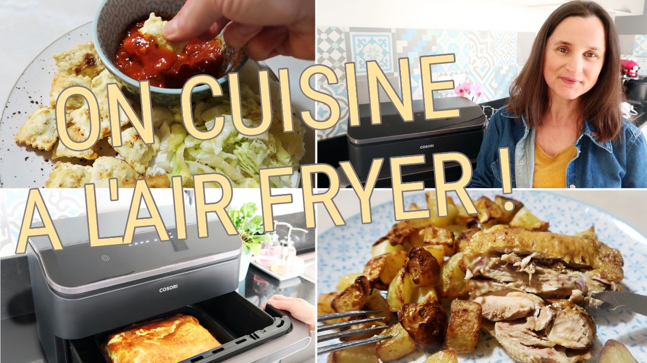 4 RECETTES A LA FRITEUSE A AIR COSORI TWINFRY | entrée, plat, apéro, dessert... C'est parti !