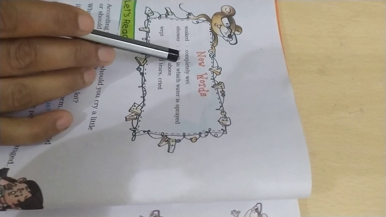 English Class 5 : Unit 4 chapter-Crying with Questions and Answers.