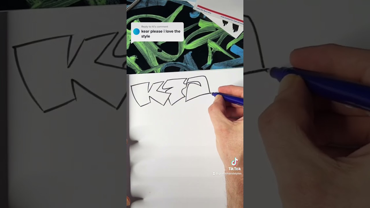 How to straight letter graffiti - KEAR ✍🏻 