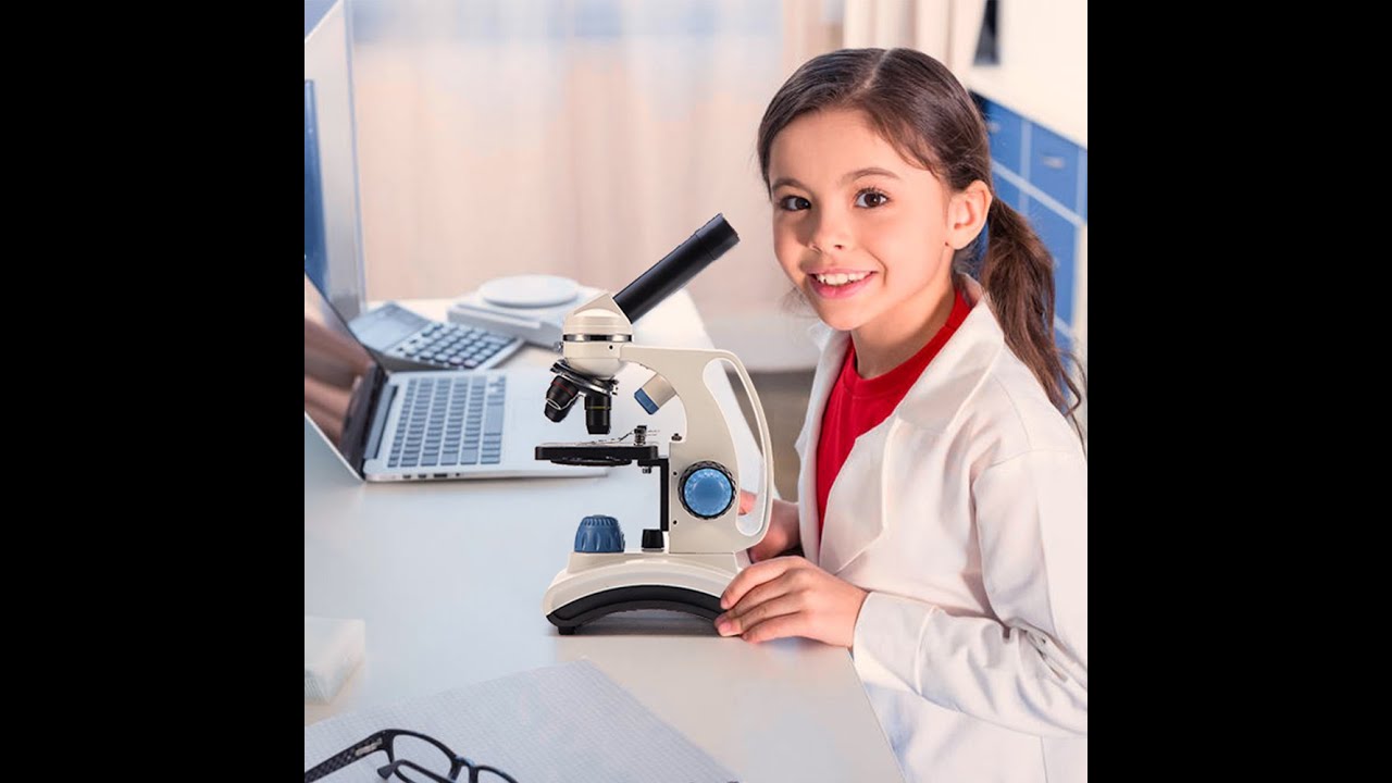 SWIFT SW100 40X-1000X Junior Schülermikroskop mit Smartphonehalter für Kinder Einsteiger