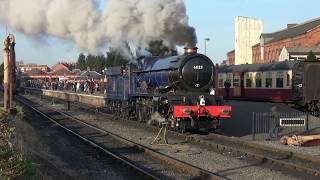 6023 steams at Kidderminster, 24/02/18. Plus DMU and 7802