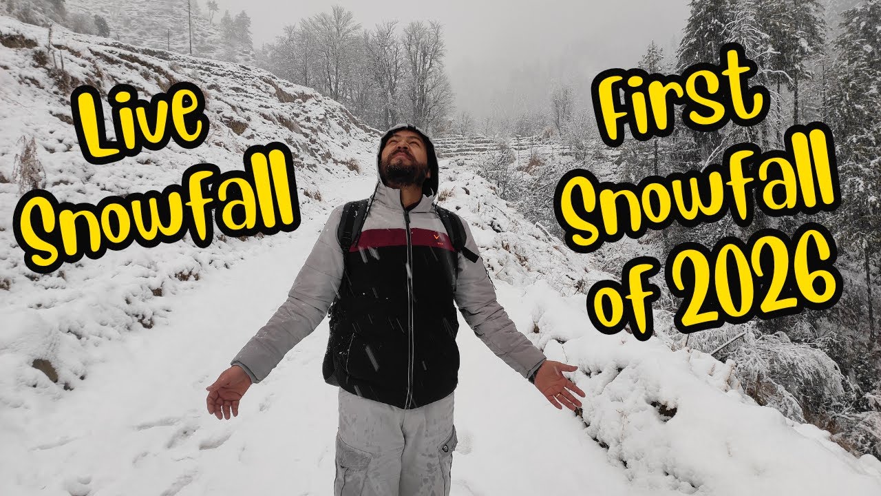 First Snowfall of The 2026 | Live Snowfall | Barot Valley | Pahadi Vlog Zone