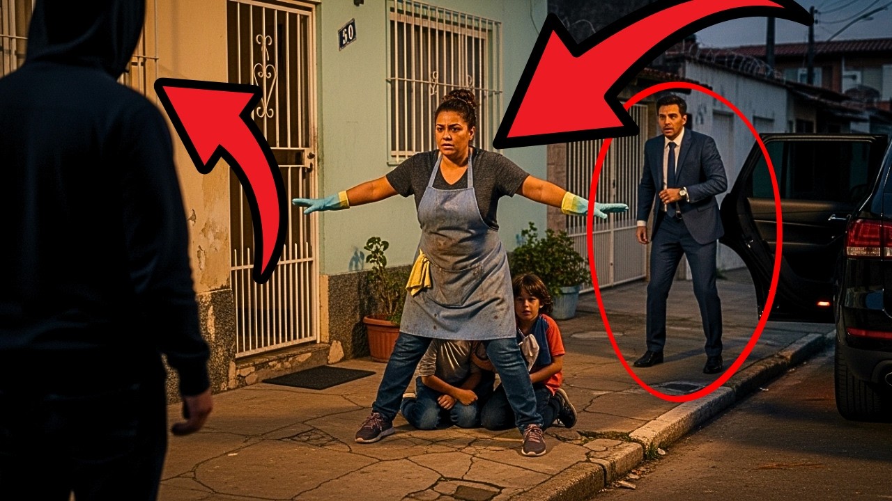 “La empleada doméstica protege a los hijos de un millonario… él queda en shock por lo ocurrido.”