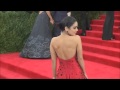 Vanessa hudgens posing on the red carpet at the 2015 met gala in nyc