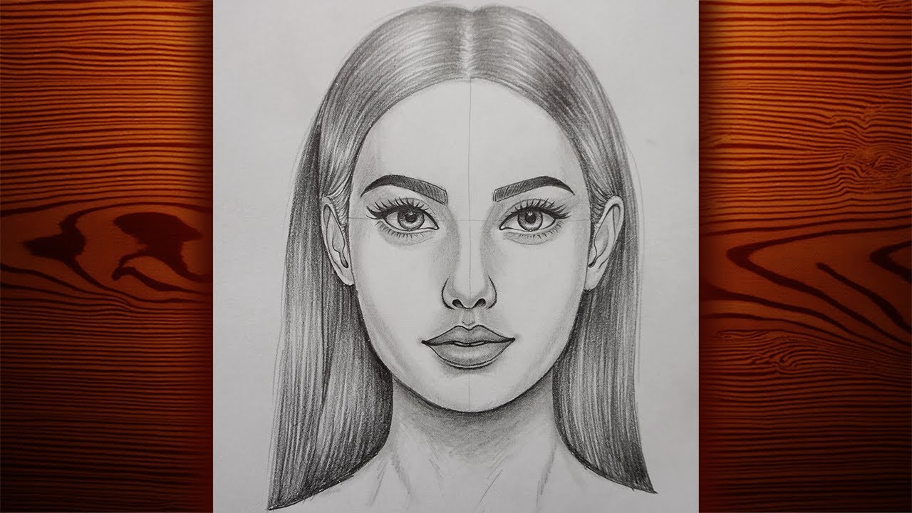 How to draw face for Beginners / EASY WAY TO DRAW A GIRL FACE