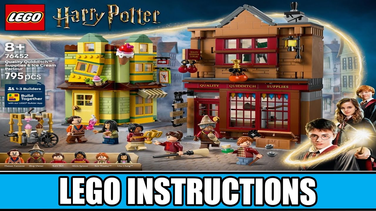 LEGO Instructions - Quality Quidditch Supplies & Ice Cream Parlour - Harry Potter LEGO instructions