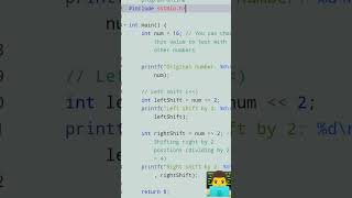 C programming/ shift operator / Right shift / Left shift