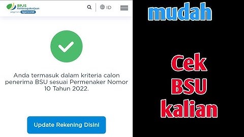 Cara mudah cek BSU 2022