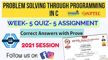 Problem Solving Through Programming In C | Week 5 Answers 2021 | NPTEL ||