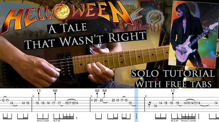 Helloween - A Tale That Wasn't Right intro and guitar solo (with tablatures and backing tracks)