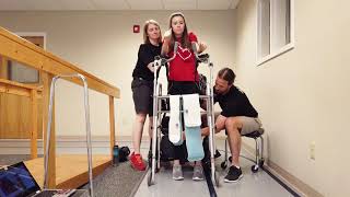 Quadripegic Walking at Phyiscal Therapy  -  C5-C6 SCI