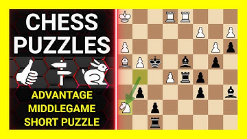 Chess Puzzles to Practice. Themes: Advantage, Middlegame, Short puzzle. Learn Chess