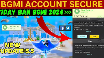 Bgmi 7 Day Ban Trick | Bgmi 7 Day Ban Unlink | Bgmi Login Scam Id Of 7 Days | Bgmi 7 day ban File