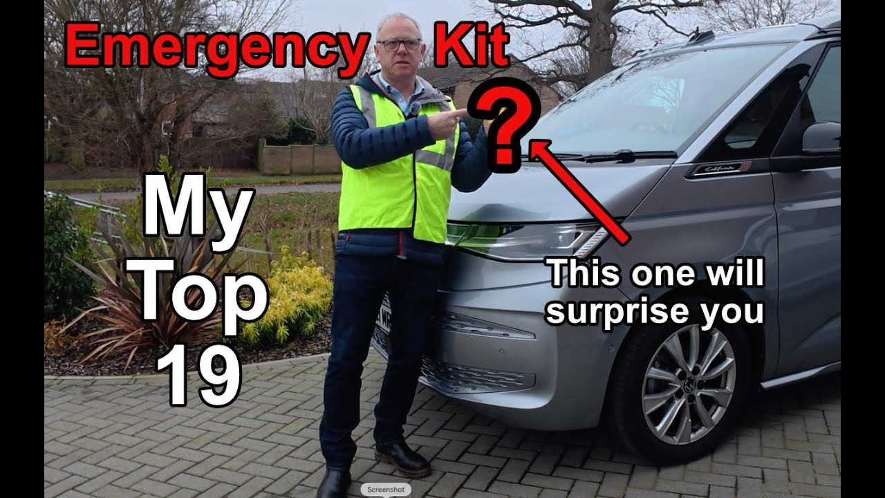 Emergency Kit I carry for a camping road trip - Vw California - Vanlife- surprise inclusion