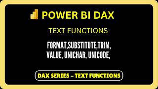 DAX Text Functions | DAX Tutorial | Power BI DAX Tutorial |