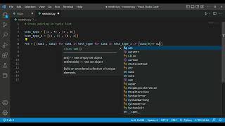 Cross pairing in tuple list in python