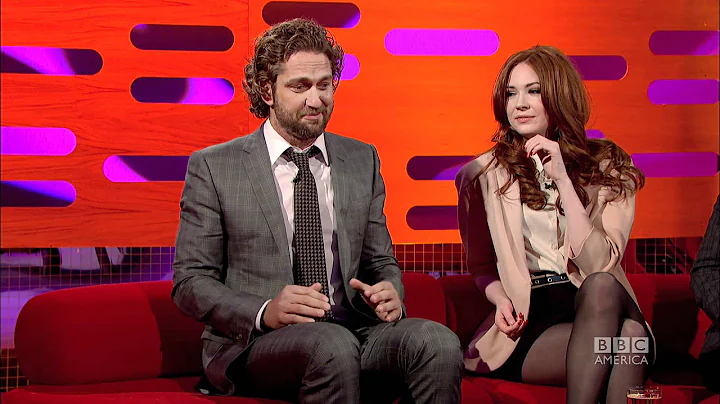 GERARD BUTLER: Kilt Wardrobe Malfunction?! (The Gr...