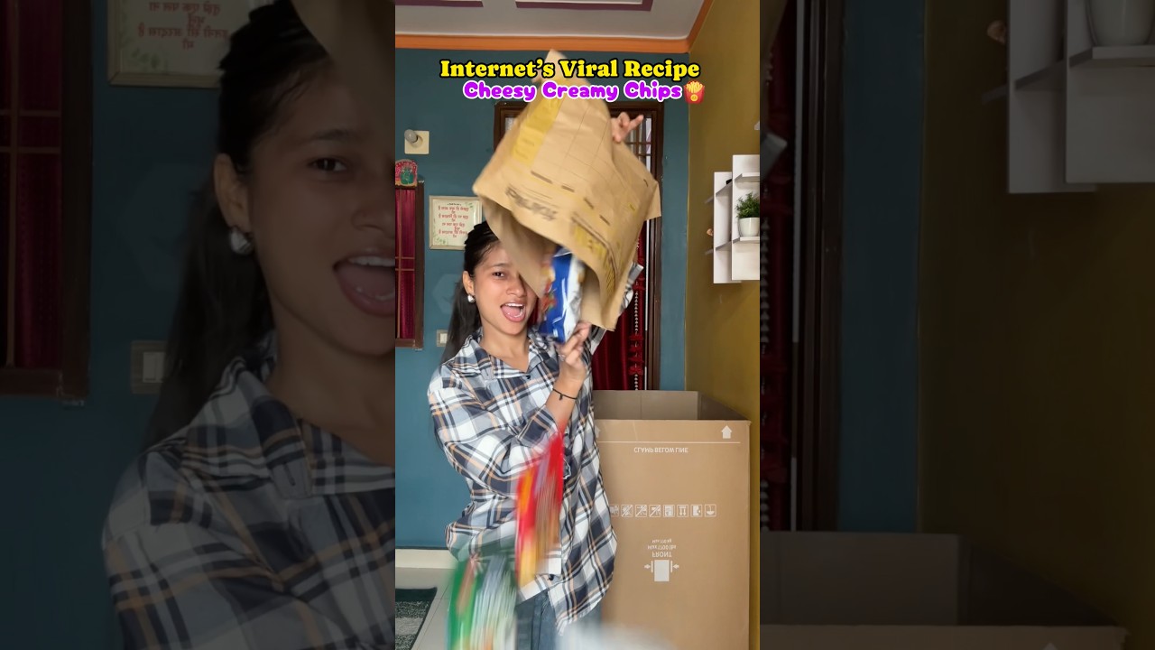 Trying Internet’s VIRAL Creamy Chips Recipe😍🍟#shorts #ytshorts #minivlog #cooking