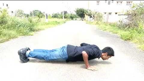 Superman X push-ups - Slow motion