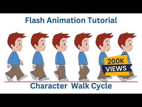 Flash Animation Tutorial - Character Walk Cycle Part-1 - YouTube