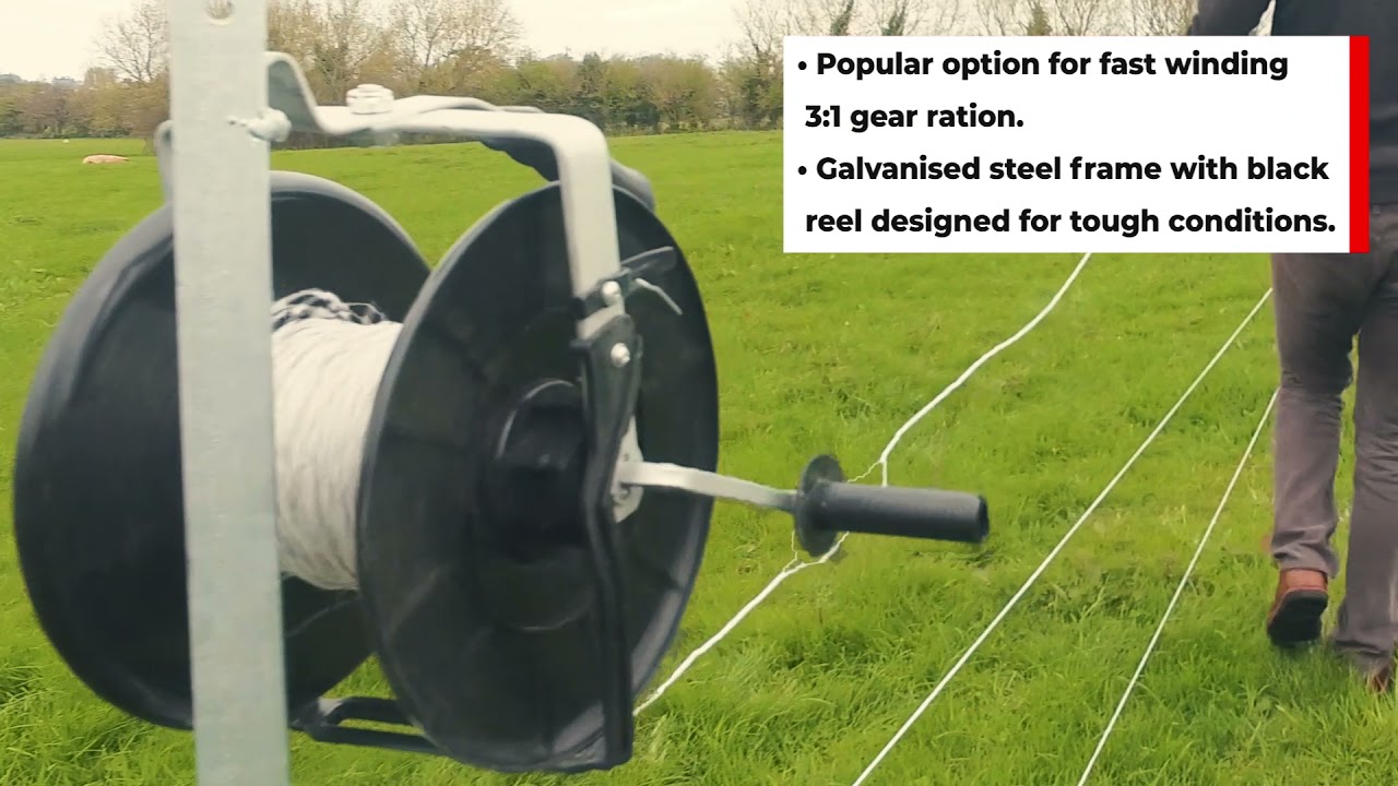 The fastest way to setup a portable electric fence in 2021! Cheetah 3:1  Loaded Geared Reel 