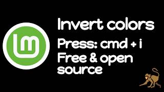 Invert colors of screen in Linux Mint