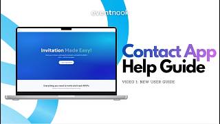 EventNook Contact App (New User Guide) - How to Send out Invitations to your Guest List to RSVP