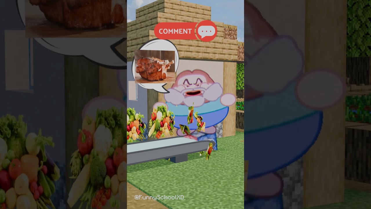 Мега Бэкон против Толстого Стива - Roblox против Minecraft