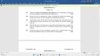 1646code aiou | 1646assingment Question Paper | Allama Iqbal Open University Spring Semester 2026