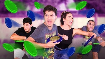 MEGA DESAFIO DO FRISBEE DOS IRMÃOS NETO! DEU TRETA?!