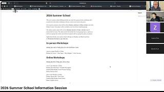 2026 Summer School Information Session