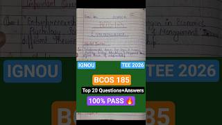 Ignou BCOS 185 🔥Important question with Answers | #ignoubcos185 #shorts #ignouexam #viral