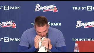 Freddie Freeman's emotional press conference in first trip back to Atlanta