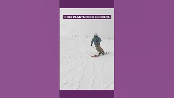 Introducing the pole plant for beginners learning parallel skiing #ski #skitips #skischool