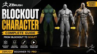 ZBrush Character Blockout Tutorial for Beginners | Sculpt Like a Pro (Step-by-Step) Part-1 Hindi