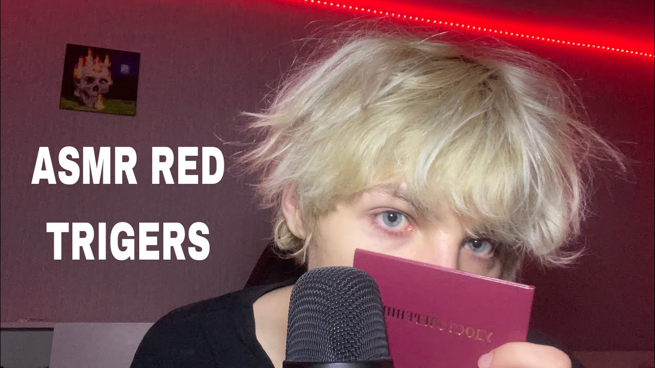 ASMR Красные Тригеры🔥🍎(тапинг,звуки рук,звуки рта)