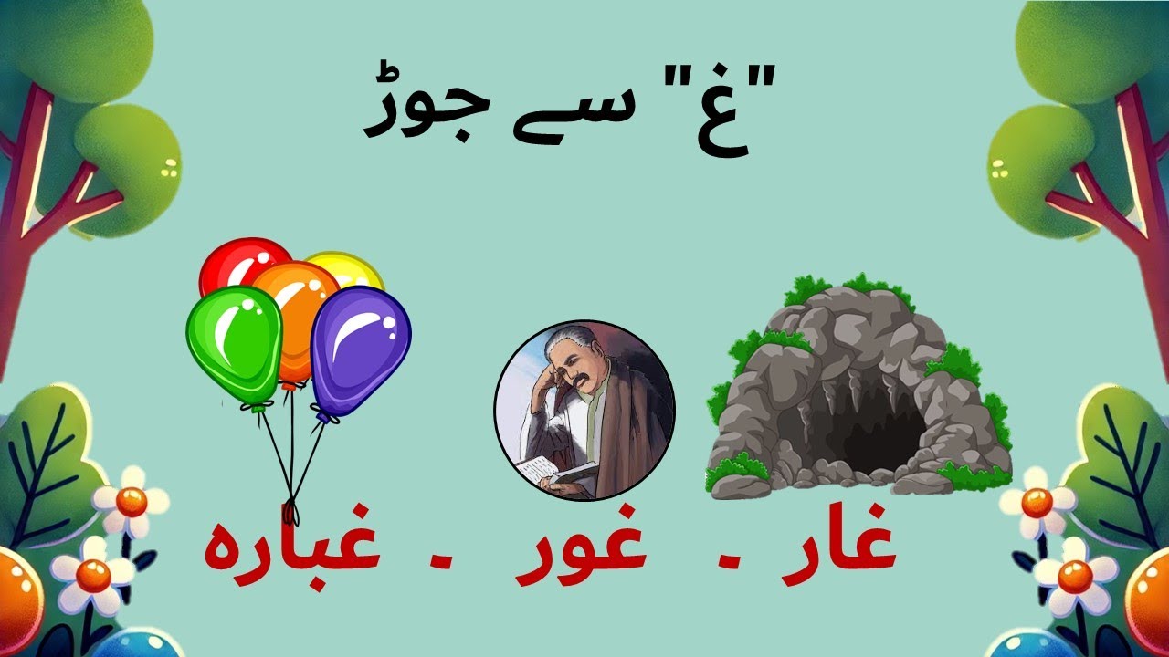 🎈 Alfaz Sazi | غ سے الفاظ سازی | Word Building Urdu | For Kids | Class ...