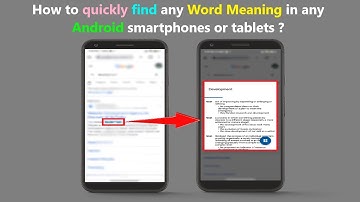 How to quickly find any Word Meaning in any Android smartphones or tablets ?