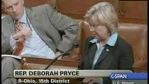 Congresswoman Deborah Pryce speaking at ENDA debate.