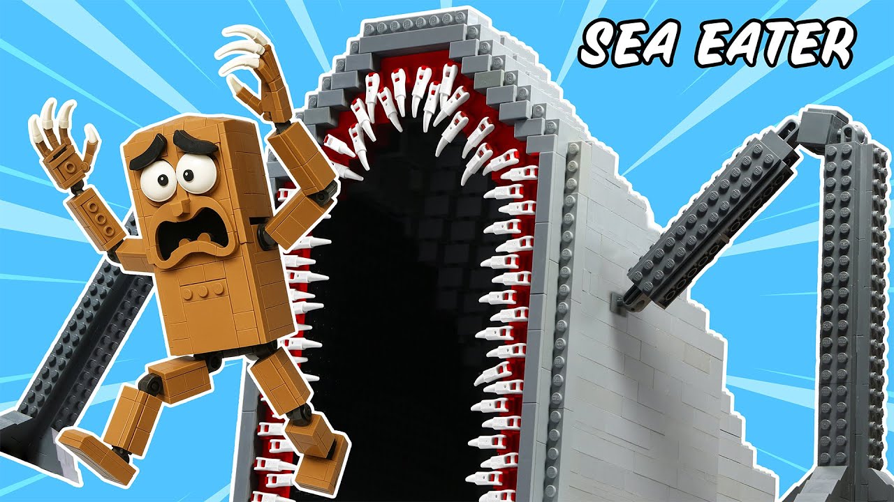 Cursed LEGO SEA EATER vs TUNG TUNG SAHUR | Creepy Creatures Cursed LEGO SEA EATER vs TUNG TUNG SAHUR | Creepy Creatures
