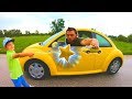 Pretend Play Magic with Cars | VW Bug Ride on & Driving in My Car Song