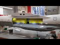Препарированная модель самолета. Дополнительные топливные баки Ил-78М-90А.