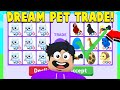 Trading 9 SNOW OWLS in RICH ADOPT ME SERVER! (GETTING DREAM PET)