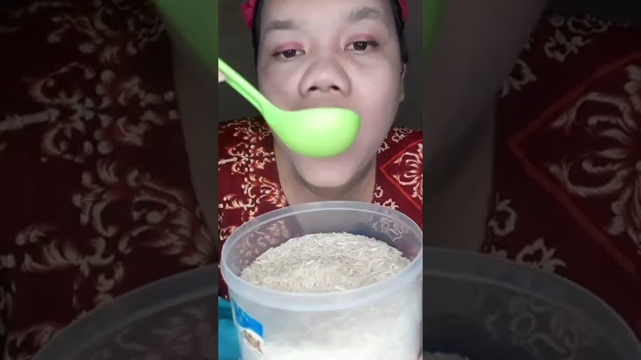 DYMA ASMR RAW RICE EATING Makan Beras Basmatiasmrrawriceeating asmrsoundsBasmatirice