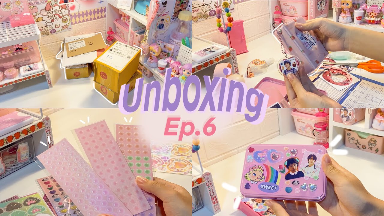 🧤Unboxing ep.6📦 แกะพัสดุเเต่งโต๊ะ,มีเเต่ของน่ารักๆๆ🎀💘 | ธิดา เเชลเเนล