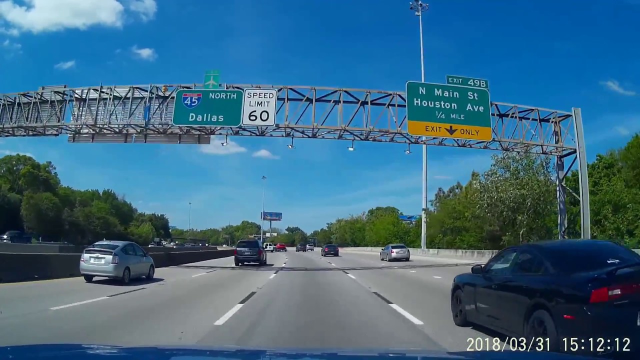 I-45 N from DT to 610 N Loop Exit W - Houston, TX Dashcam Video - YouTube