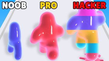 NOOB vs PRO vs HACKER in Blob Rush: Slimy Runner 3D