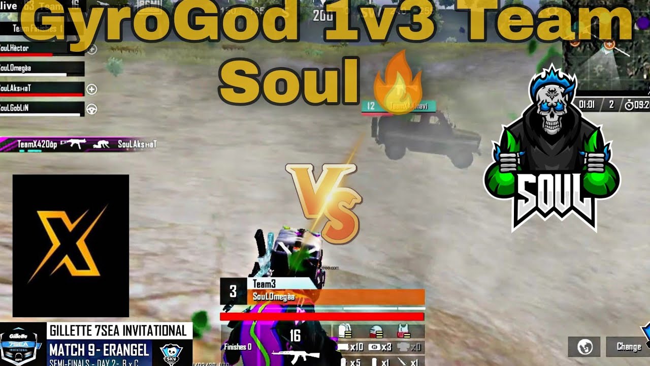 TeamXSpark vs TeamSoul || TxGyrogod 1v3 Soul🔥